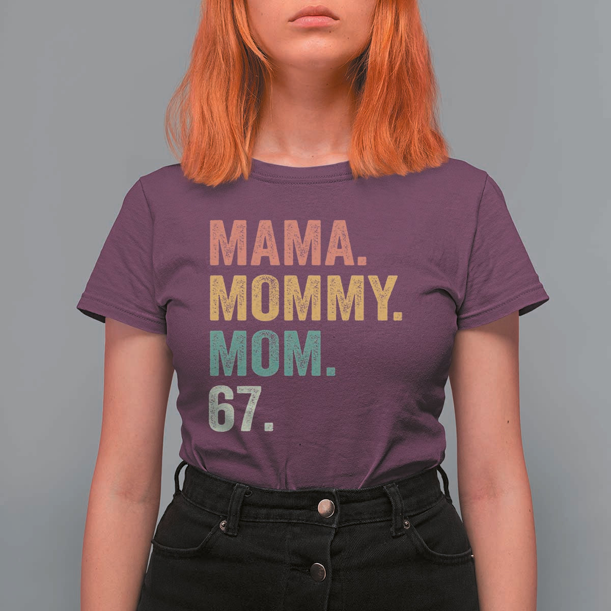 Mama Mommy Mom 67 T Shirt For Women Funny Six Seven Mother's Day
