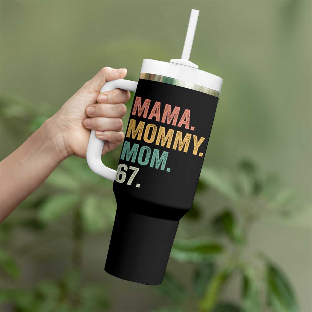 Mama Mommy Mom 67 Tumbler With Handle Funny Six Seven Mother's Day