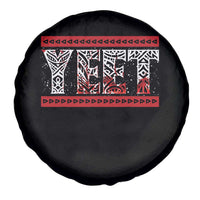 Yeet Funny Wrestling Slang Quote Tribal Art Blood Splatter Spare Tire Cover