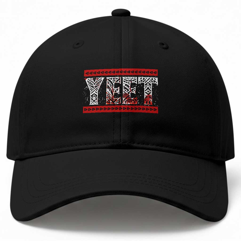 Yeet Funny Wrestling Slang Quote Tribal Art Blood Splatter Baseball Cap