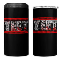 Yeet Funny Wrestling Slang Quote Tribal Art Blood Splatter 4 in 1 Can Cooler Tumbler