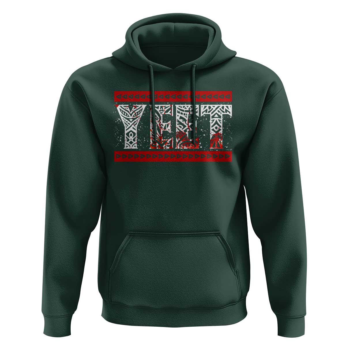 Yeet Funny Wrestling Slang Quote Tribal Art Blood Splatter Hoodie