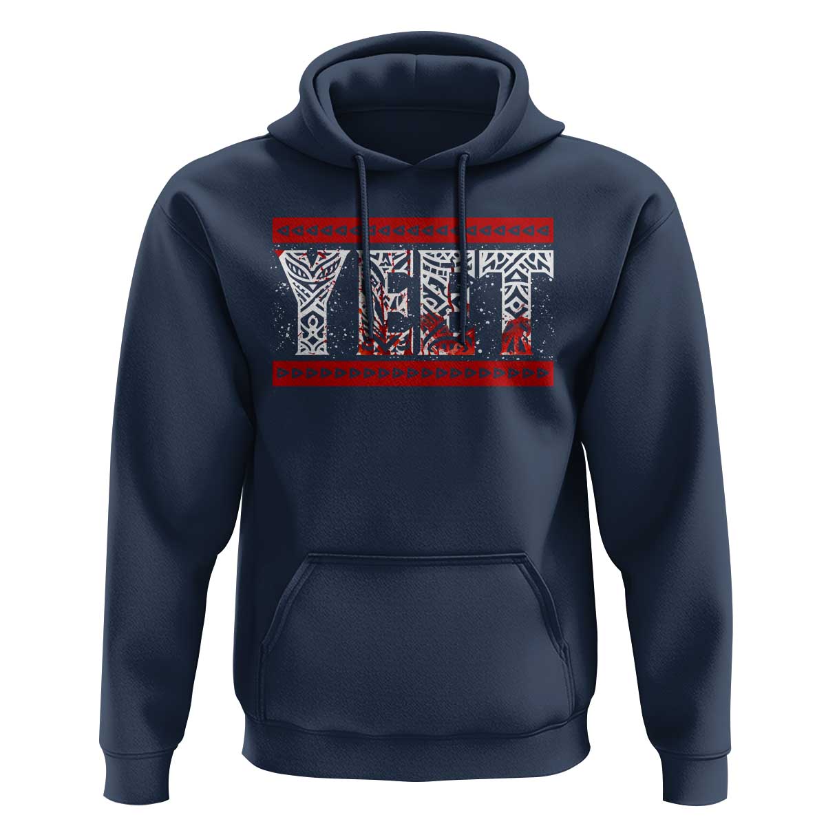 Yeet Funny Wrestling Slang Quote Tribal Art Blood Splatter Hoodie