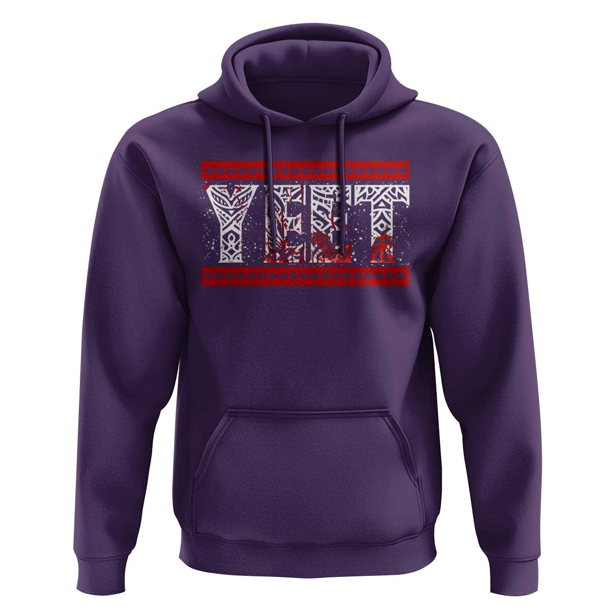 Yeet Funny Wrestling Slang Quote Tribal Art Blood Splatter Hoodie