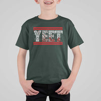 Yeet Funny Wrestling Slang Quote Tribal Art Blood Splatter T Shirt For Kid