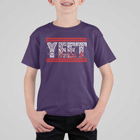 Yeet Funny Wrestling Slang Quote Tribal Art Blood Splatter T Shirt For Kid