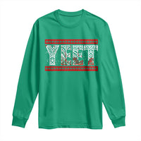 Yeet Funny Wrestling Slang Quote Tribal Art Blood Splatter Long Sleeve Shirt