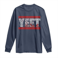 Yeet Funny Wrestling Slang Quote Tribal Art Blood Splatter Long Sleeve Shirt