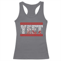 Yeet Funny Wrestling Slang Quote Tribal Art Blood Splatter Racerback Tank Top