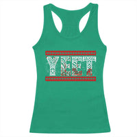 Yeet Funny Wrestling Slang Quote Tribal Art Blood Splatter Racerback Tank Top