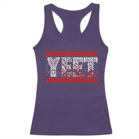 Yeet Funny Wrestling Slang Quote Tribal Art Blood Splatter Racerback Tank Top
