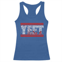 Yeet Funny Wrestling Slang Quote Tribal Art Blood Splatter Racerback Tank Top