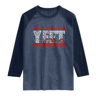 Yeet Funny Wrestling Slang Quote Tribal Art Blood Splatter Raglan Shirt