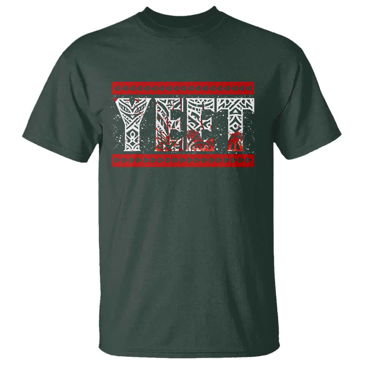 Yeet Funny Wrestling Slang Quote Tribal Art Blood Splatter T Shirt