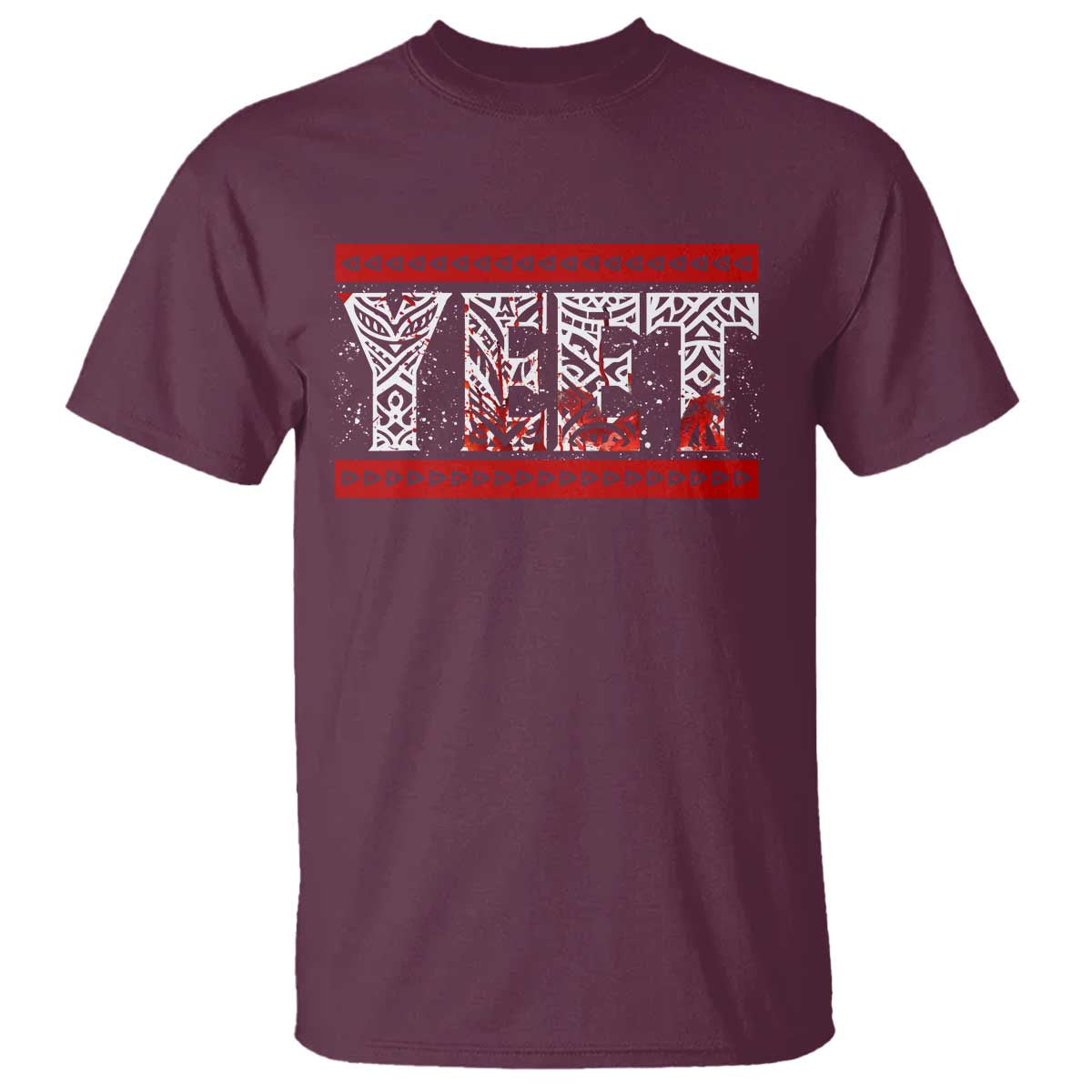 Yeet Funny Wrestling Slang Quote Tribal Art Blood Splatter T Shirt