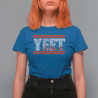 Yeet Funny Wrestling Slang Quote Tribal Art Blood Splatter T Shirt For Women