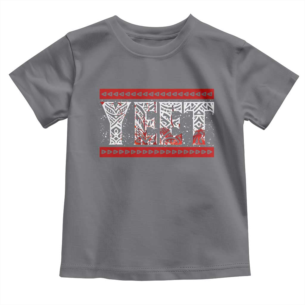 Yeet Funny Wrestling Slang Quote Tribal Art Blood Splatter Toddler T Shirt