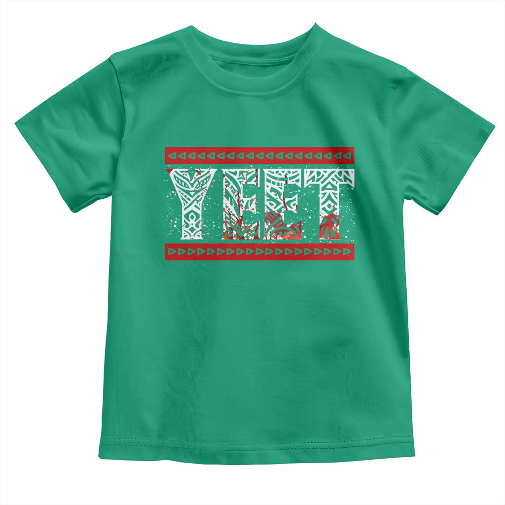 Yeet Funny Wrestling Slang Quote Tribal Art Blood Splatter Toddler T Shirt