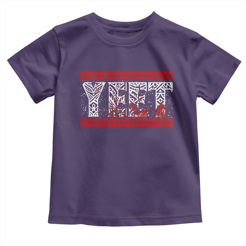 Yeet Funny Wrestling Slang Quote Tribal Art Blood Splatter Toddler T Shirt