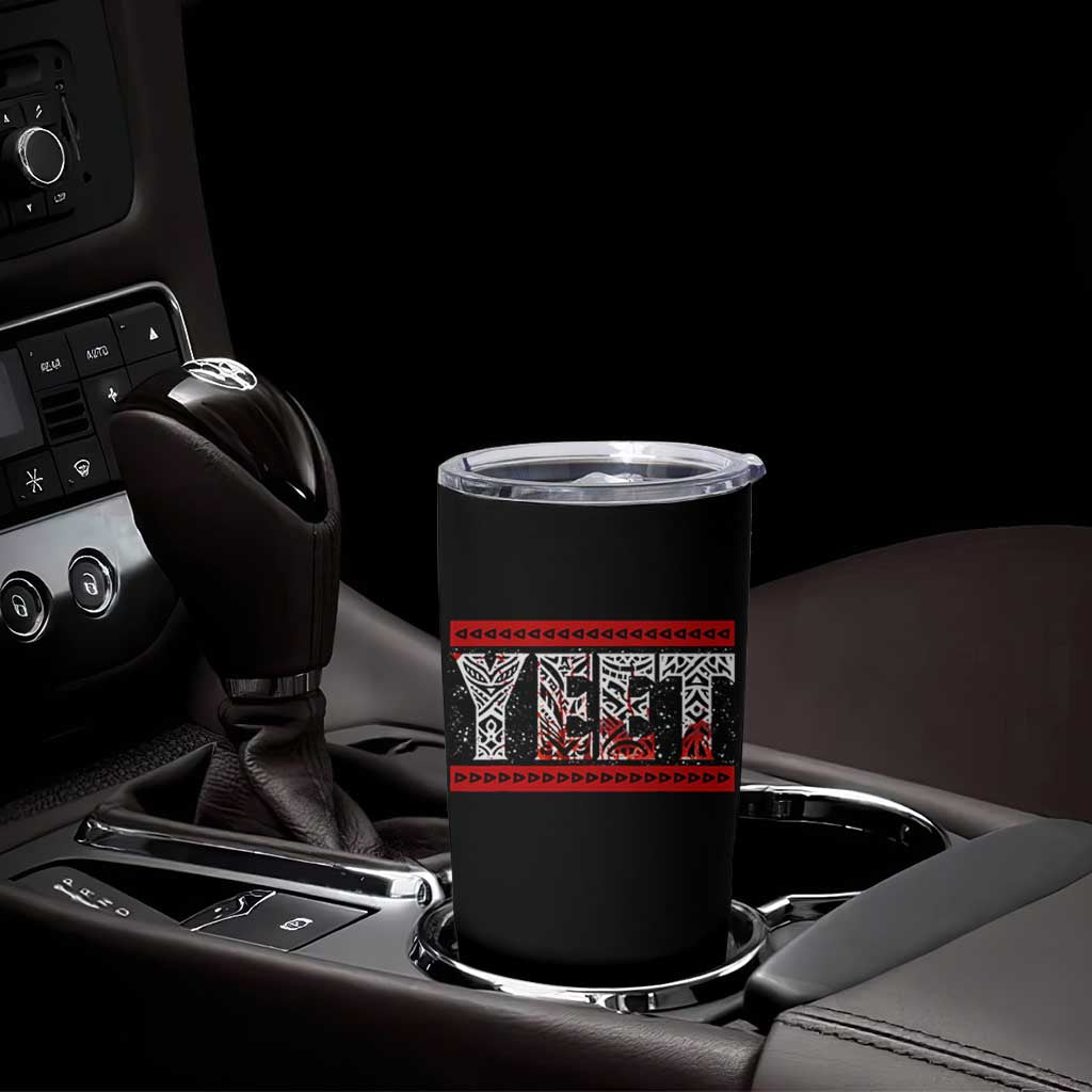 Yeet Funny Wrestling Slang Quote Tribal Art Blood Splatter Tumbler Cup