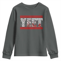 Yeet Funny Wrestling Slang Quote Tribal Art Blood Splatter Youth Sweatshirt