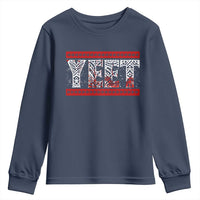 Yeet Funny Wrestling Slang Quote Tribal Art Blood Splatter Youth Sweatshirt