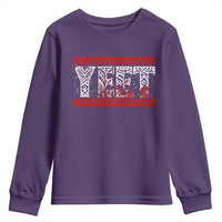 Yeet Funny Wrestling Slang Quote Tribal Art Blood Splatter Youth Sweatshirt