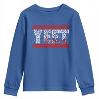 Yeet Funny Wrestling Slang Quote Tribal Art Blood Splatter Youth Sweatshirt