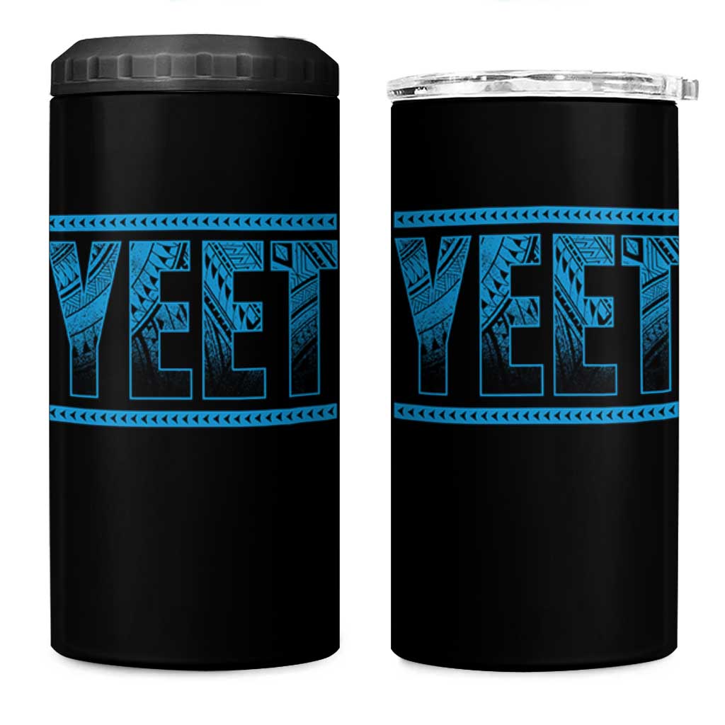Yeet Funny Wrestling Slang Quote Tribal Art 4 in 1 Can Cooler Tumbler
