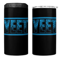 Yeet Funny Wrestling Slang Quote Tribal Art 4 in 1 Can Cooler Tumbler