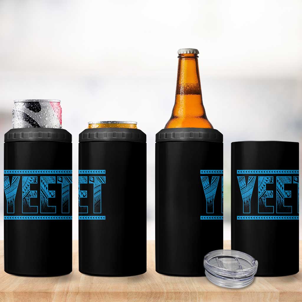 Yeet Funny Wrestling Slang Quote Tribal Art 4 in 1 Can Cooler Tumbler