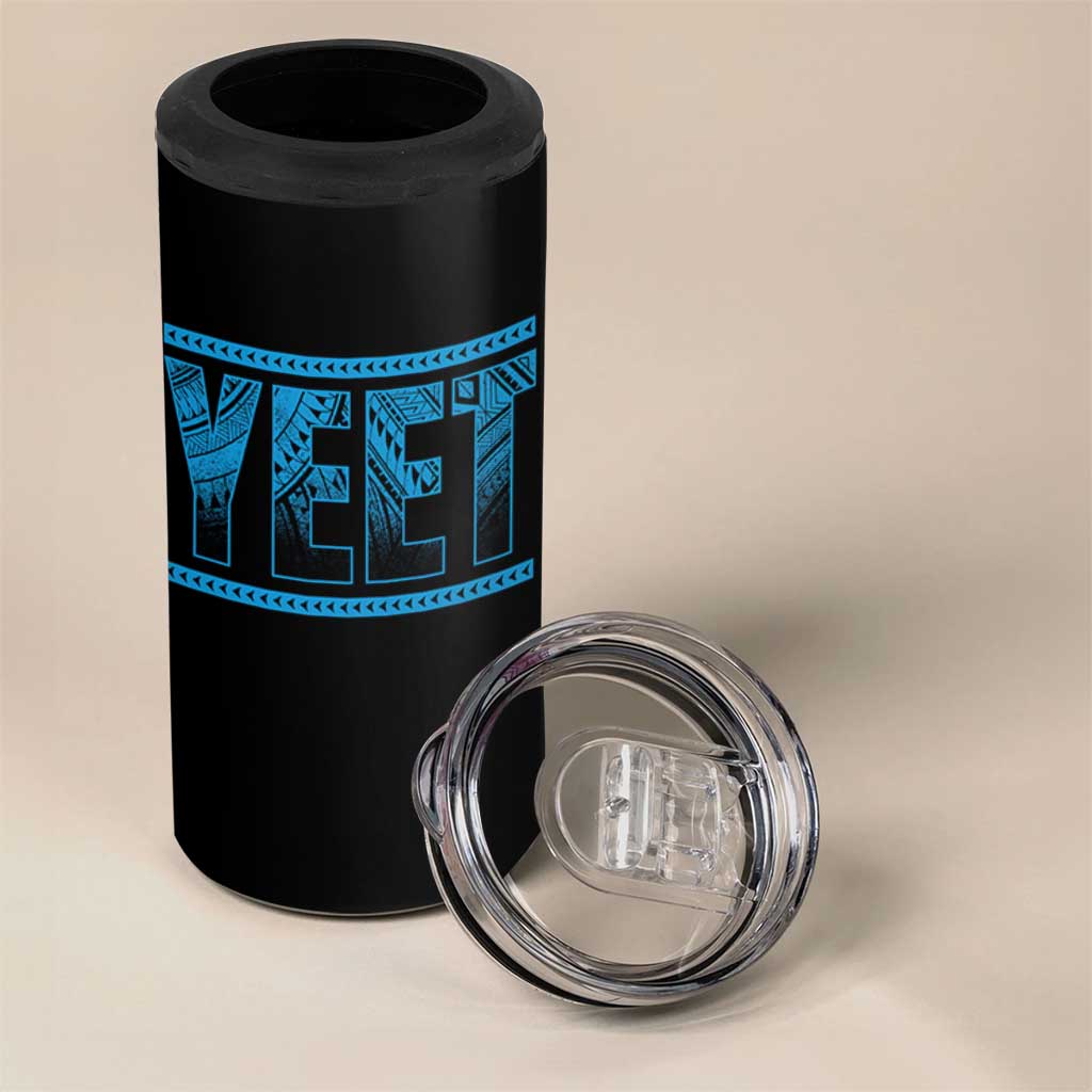 Yeet Funny Wrestling Slang Quote Tribal Art 4 in 1 Can Cooler Tumbler
