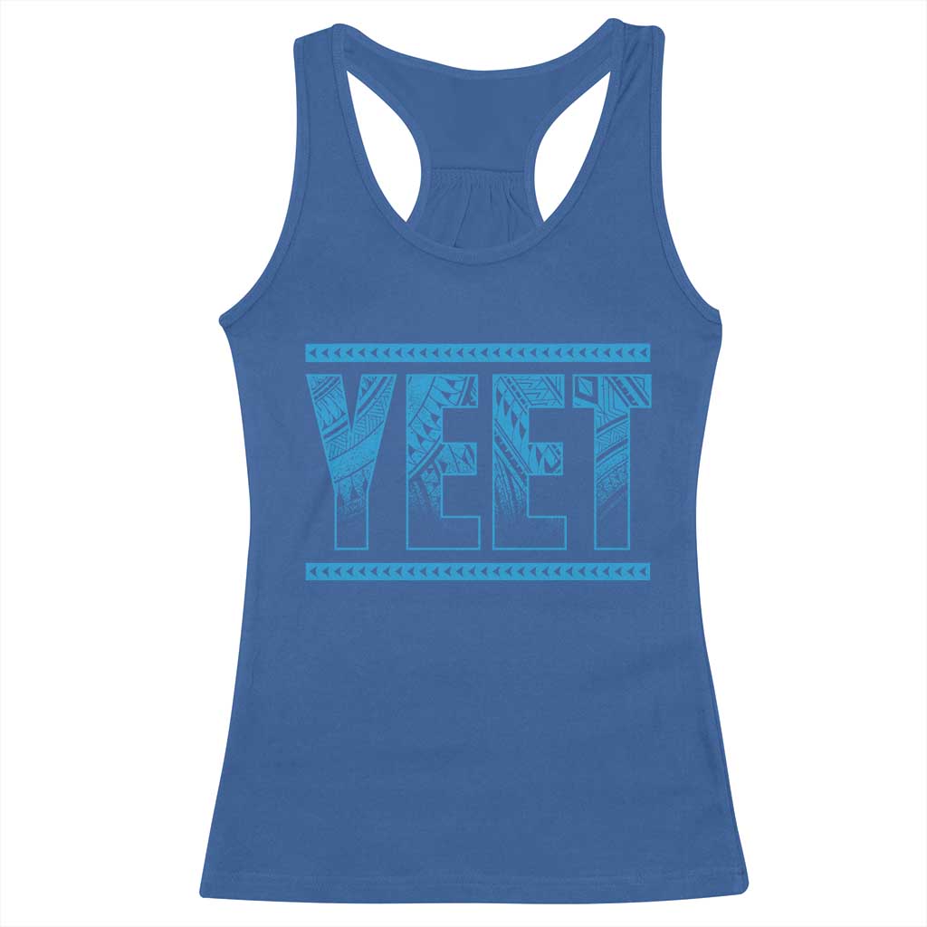 Yeet Funny Wrestling Slang Quote Tribal Art Racerback Tank Top