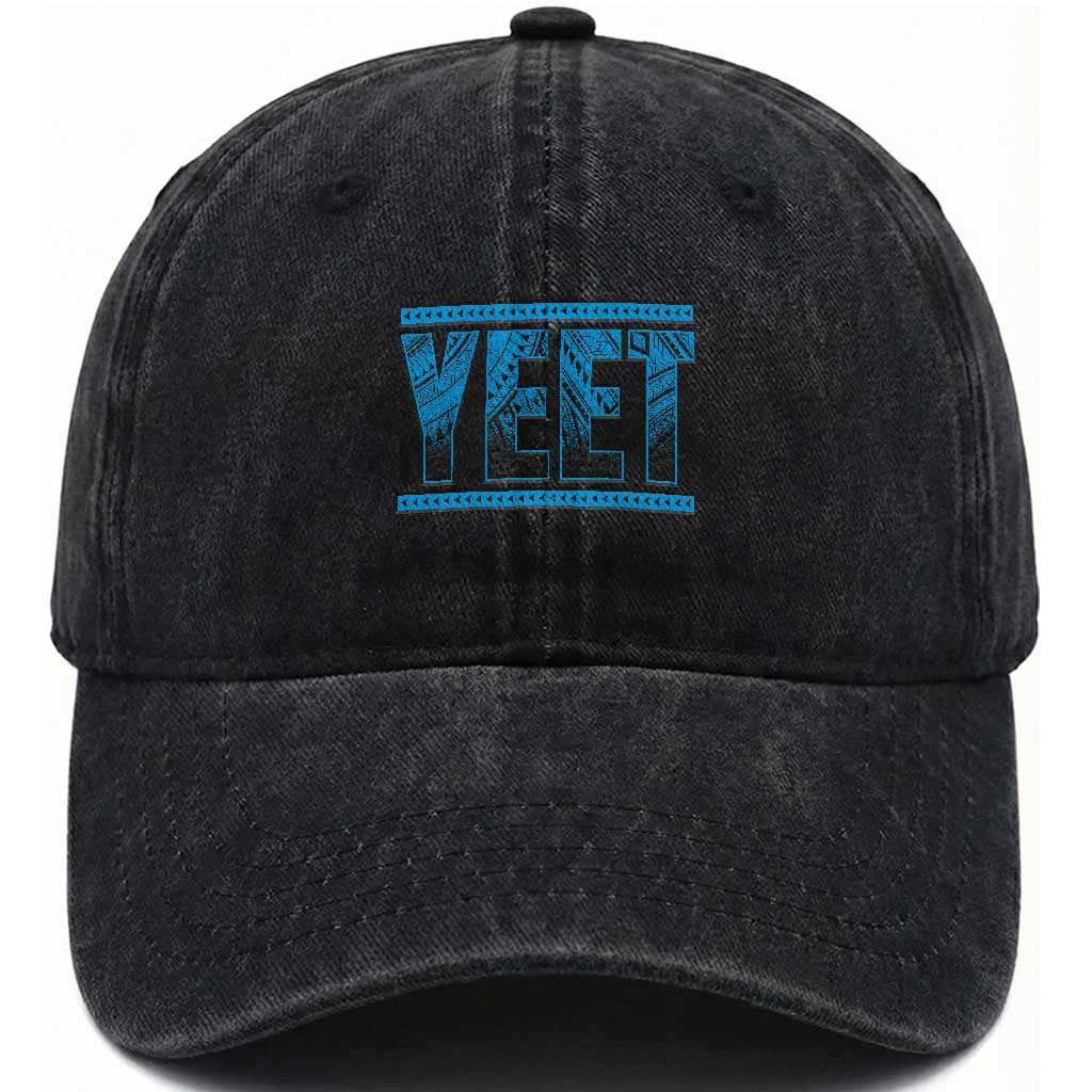 Yeet Funny Wrestling Slang Quote Tribal Art Washed Cotton Baseball Cap
