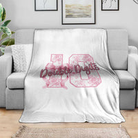 10th Birthday Throw Blanket Double Digits Pink Coquette Bow 10 Year Old Aesthetic