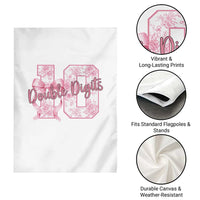 10th Birthday Garden Flag Double Digits Pink Coquette Bow 10 Year Old Aesthetic