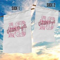 10th Birthday Garden Flag Double Digits Pink Coquette Bow 10 Year Old Aesthetic