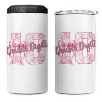 10th Birthday 4 in 1 Can Cooler Tumbler Double Digits Pink Coquette Bow 10 Year Old Aesthetic