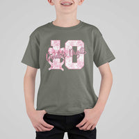 10th Birthday T Shirt For Kid Double Digits Pink Coquette Bow 10 Year Old Aesthetic