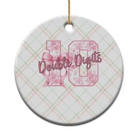 10th Birthday Ceramic Ornament Double Digits Pink Coquette Bow 10 Year Old Aesthetic