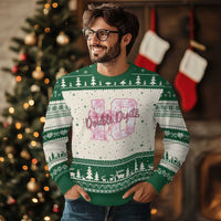 10th Birthday Ugly Christmas Sweater Double Digits Pink Coquette Bow 10 Year Old Aesthetic