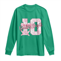 10th Birthday Long Sleeve Shirt Double Digits Pink Coquette Bow 10 Year Old Aesthetic