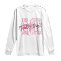 10th Birthday Long Sleeve Shirt Double Digits Pink Coquette Bow 10 Year Old Aesthetic