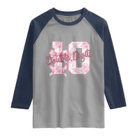10th Birthday Raglan Shirt Double Digits Pink Coquette Bow 10 Year Old Aesthetic