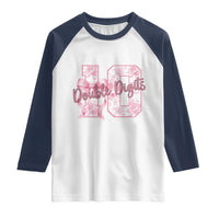 10th Birthday Raglan Shirt Double Digits Pink Coquette Bow 10 Year Old Aesthetic