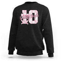 10th Birthday Sweatshirt Double Digits Pink Coquette Bow 10 Year Old Aesthetic