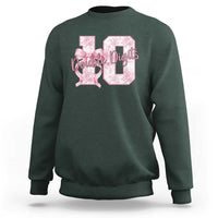 10th Birthday Sweatshirt Double Digits Pink Coquette Bow 10 Year Old Aesthetic
