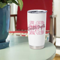 10th Birthday Tumbler Cup Double Digits Pink Coquette Bow 10 Year Old Aesthetic