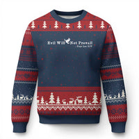 Evil Will Not Prevail Pope Leo XIV Ugly Christmas Sweater
