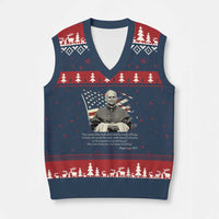 Pope Leo XIV V-Neck Knit Sweater Vest You Cannot Follow Both Christ And The Cruelty Of Kings